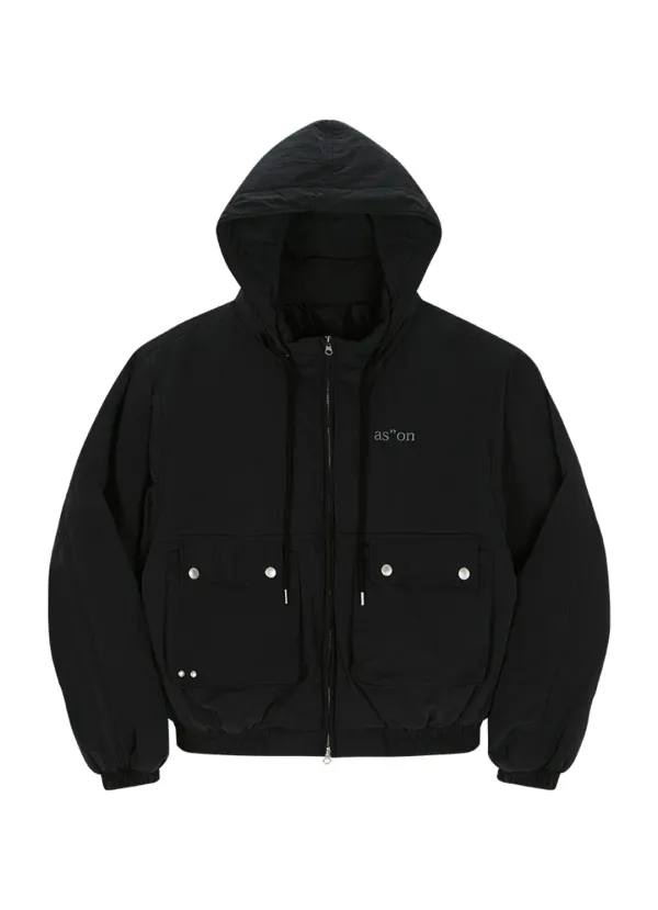 [11월 4일 순차배송] NOON PADDED BOMBER JACKET / BLACK