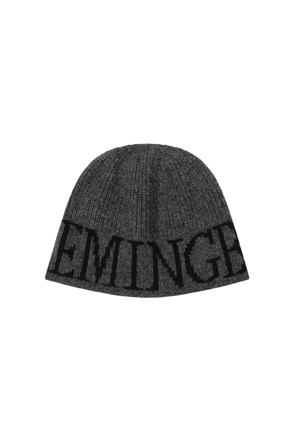 Logo Loose Beanie [ Charcoal ]