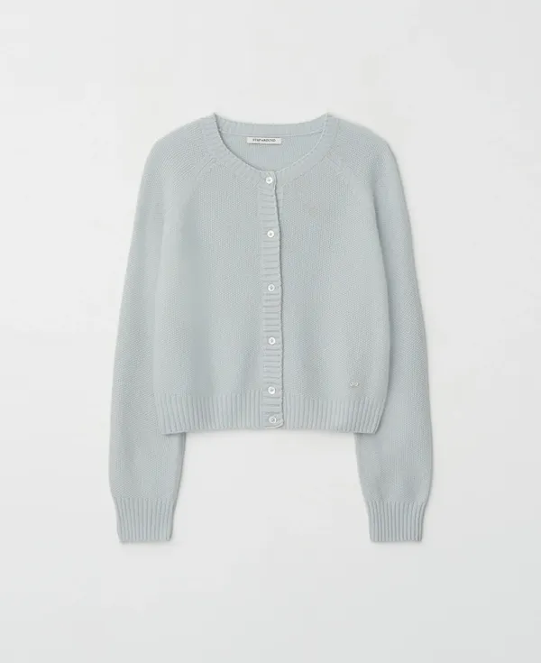 Soft Texture Raglan Knit Cardigan_MINT