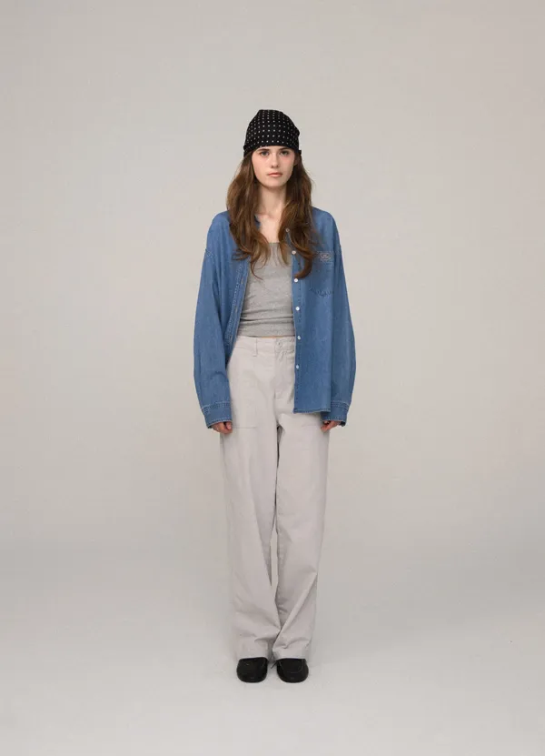 U-Neck Ribbed Tank Top_Grey