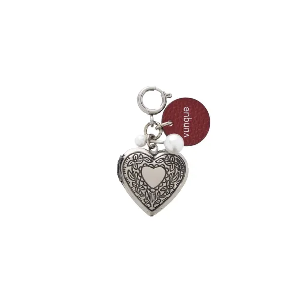 Heart Memory Leather Charm Piccolo (하트 메모리 레더 참 피콜로) Topo Red