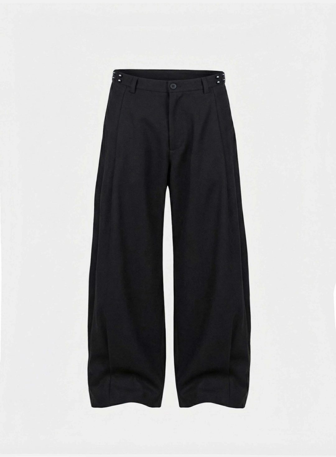 배드블러드 [w-pts26-084] 712 Spina Rivet Wide Slacks - Black 상품 이미지 1