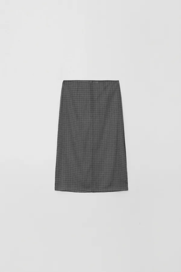 Check Layered Skirt (gray)