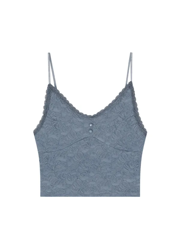 TULI LACE SLEEVELESS / DUSTY BLUE