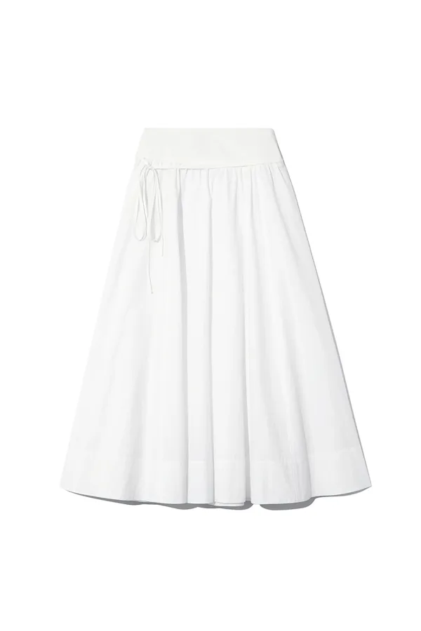 VOLUMINOUS LONG SKIRT [WHITE]
