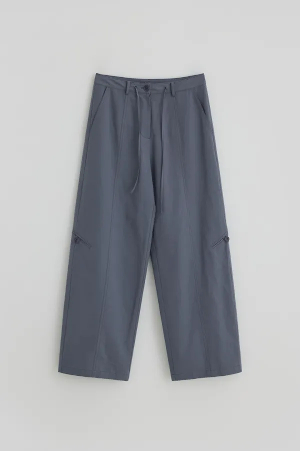 T/T Oxford string pants (blue gray)