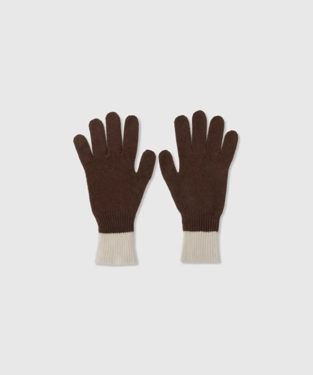 니히 Two-tone wool gloves (Brown) 상품 이미지 1