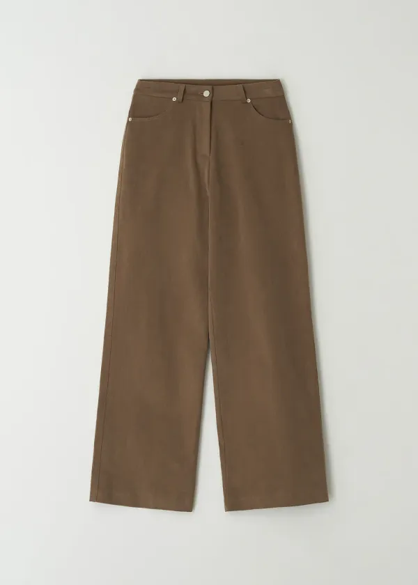 [1차] Twill Cotton Straight Pants(Beige)