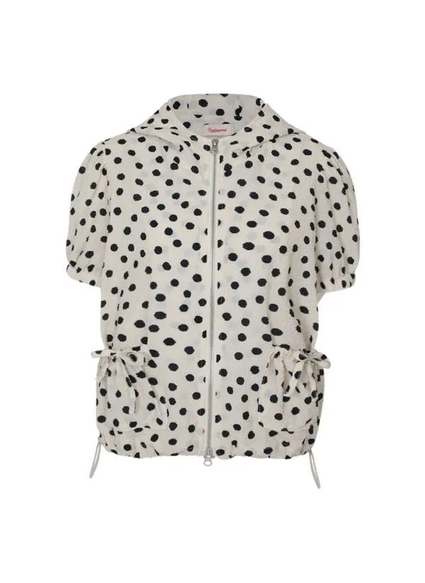 Dot Puff Hoodie (Ivory)