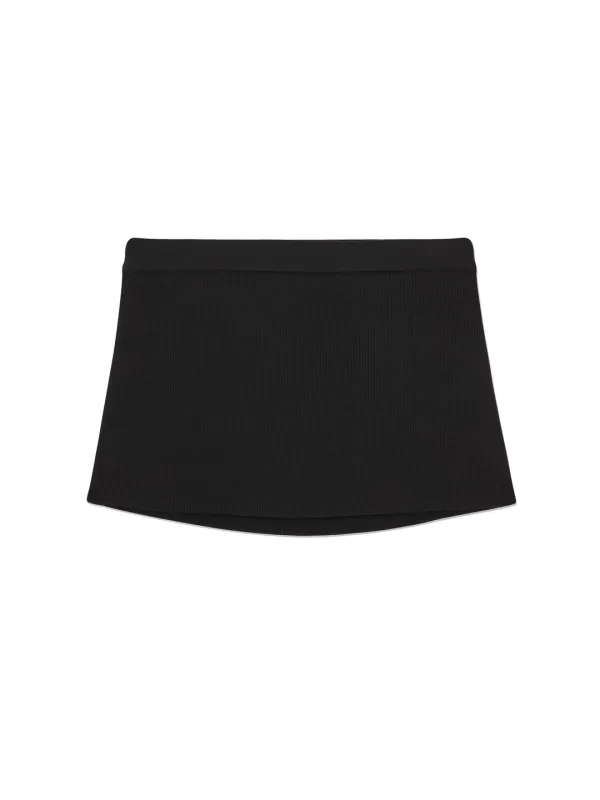 G KNIT REST SKIRT (BLACK)