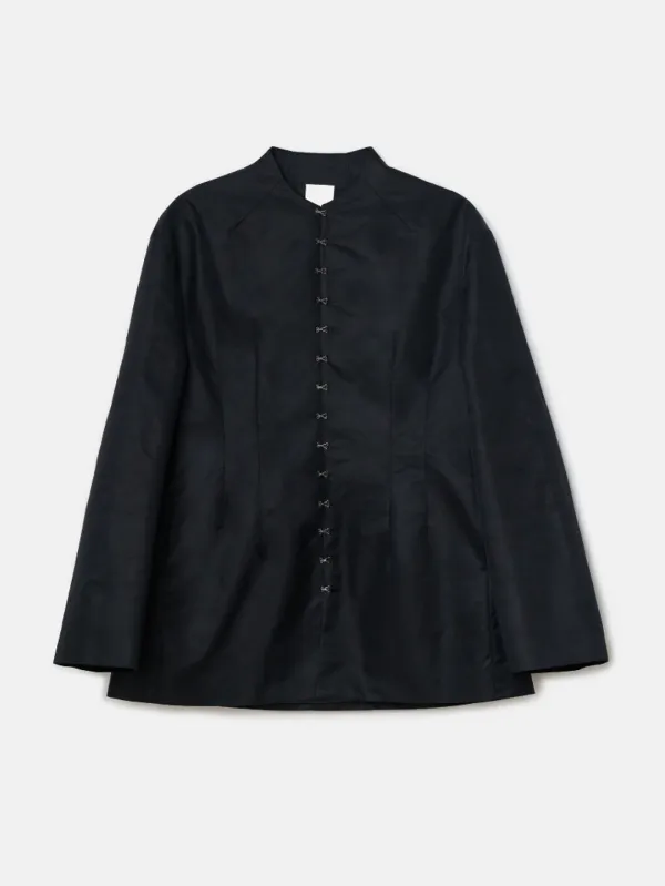 2nd /Round Neck Hook Jacket (black)