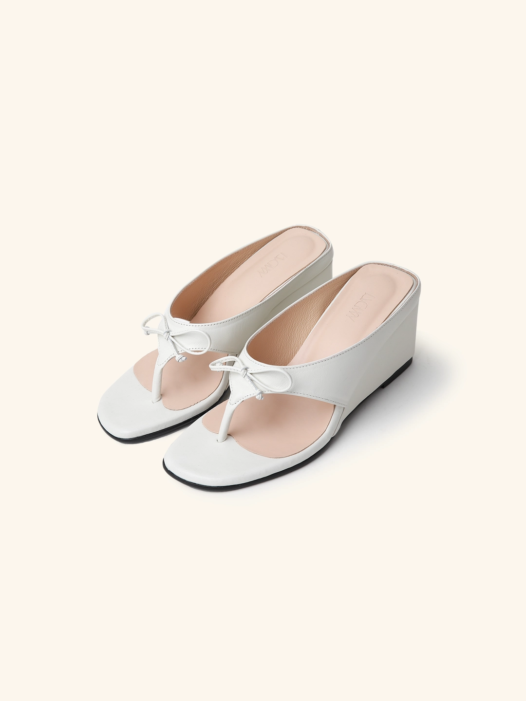 러브듀이 COIA wedge mule(ribbon) / 아이보리 상품 이미지 1