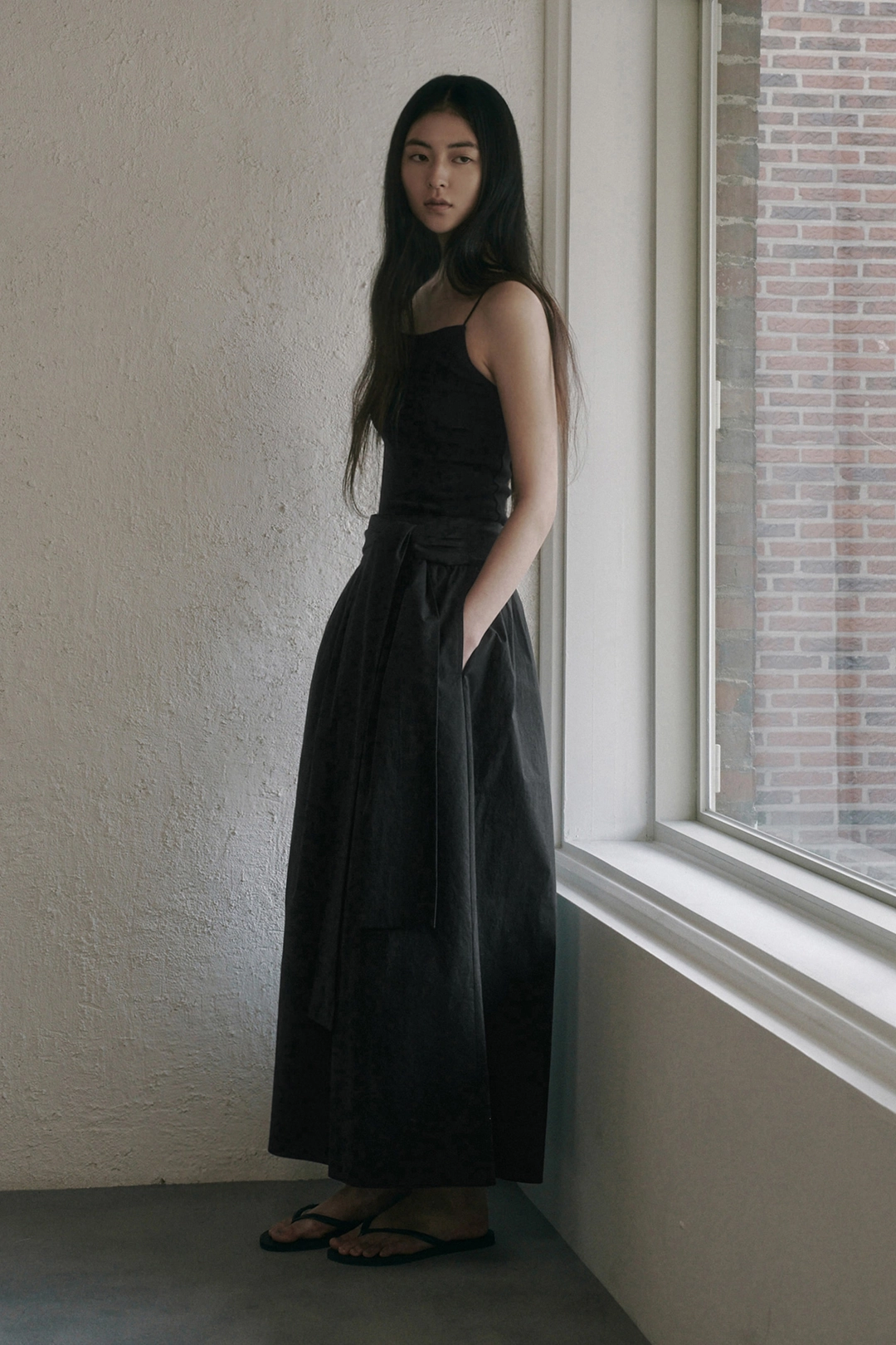 세이지먼트 TALIA TIE LONG SKIRT_BLACK 상품 이미지 2