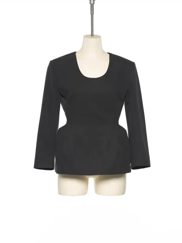 PS25 BLACK HOURGLASS BLOUSE