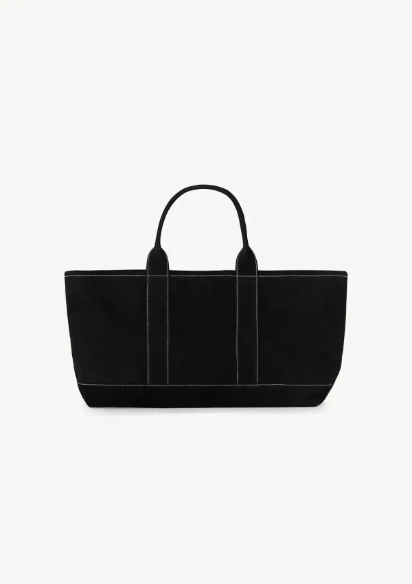 Nubuck Large Boat Bag in Black