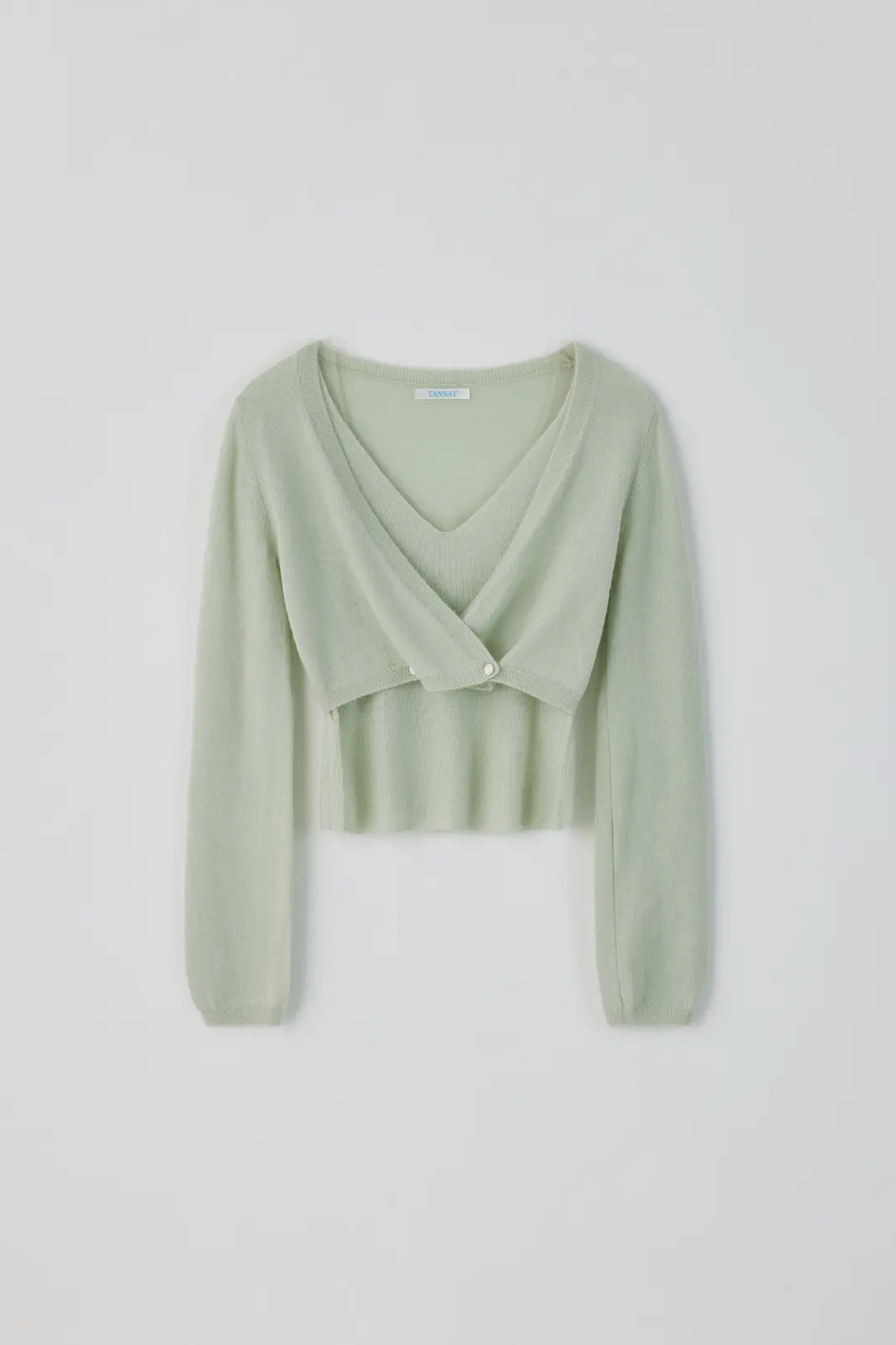 T/T Lisse sleeve set up cardigan (mint)