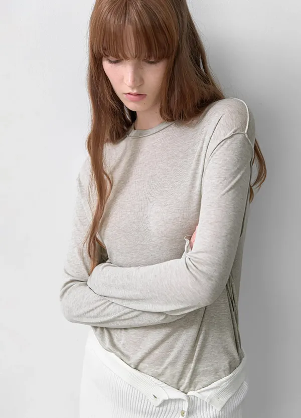 (T-7170)AN INTERLOCK LONG SLEEVE TEE