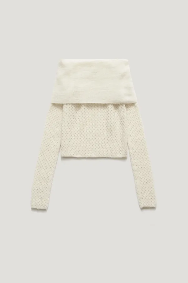 [ALPACA 11%, MOHAIR 12%] MUTE ALPACA KNIT 2-WAY OFF-SHOULDER_IVORY / ₩179,000