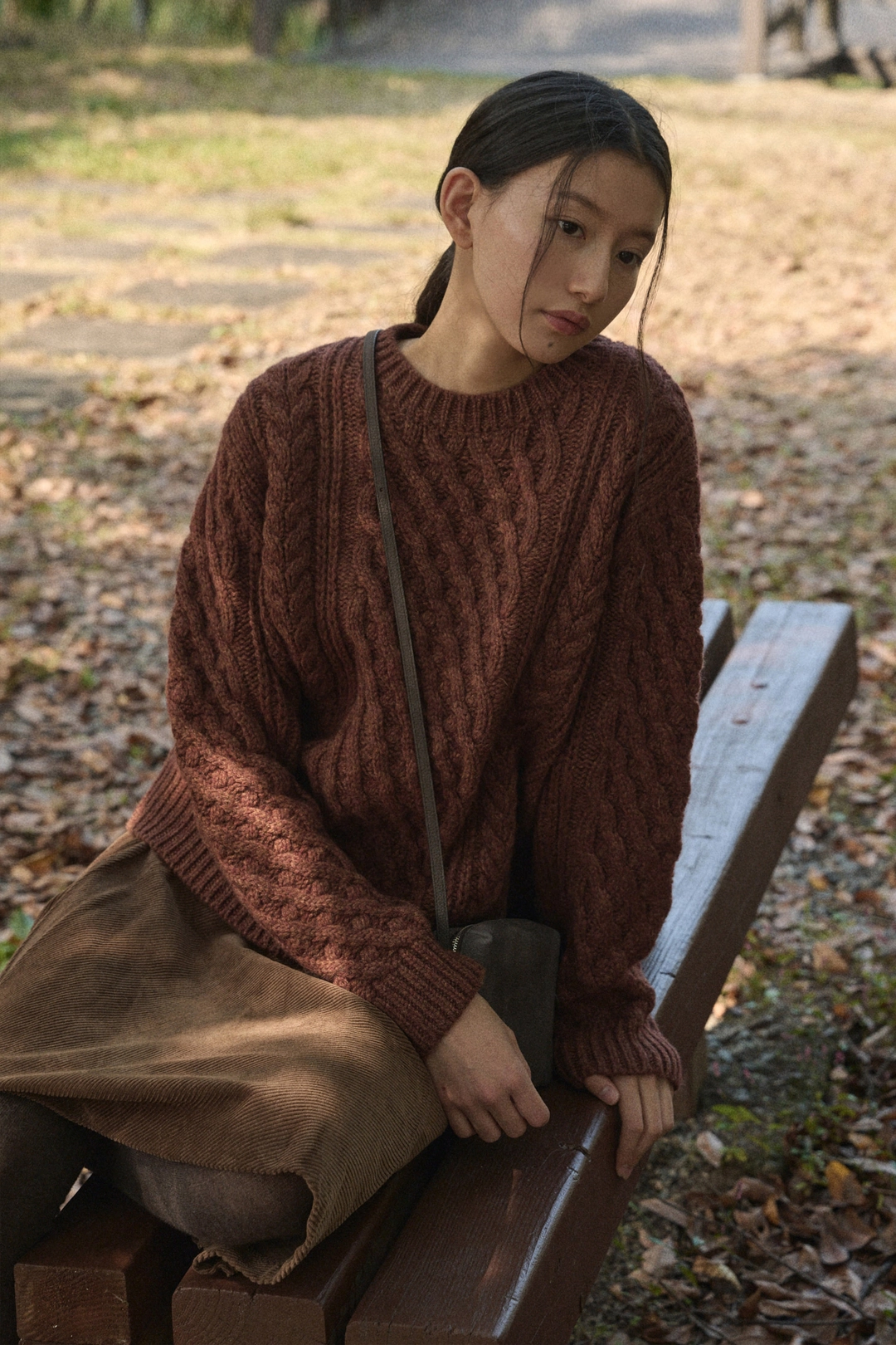 세이지먼트 SKOVA ROUND NECK CABLE WOOL KNIT_BRICK 상품 이미지 2