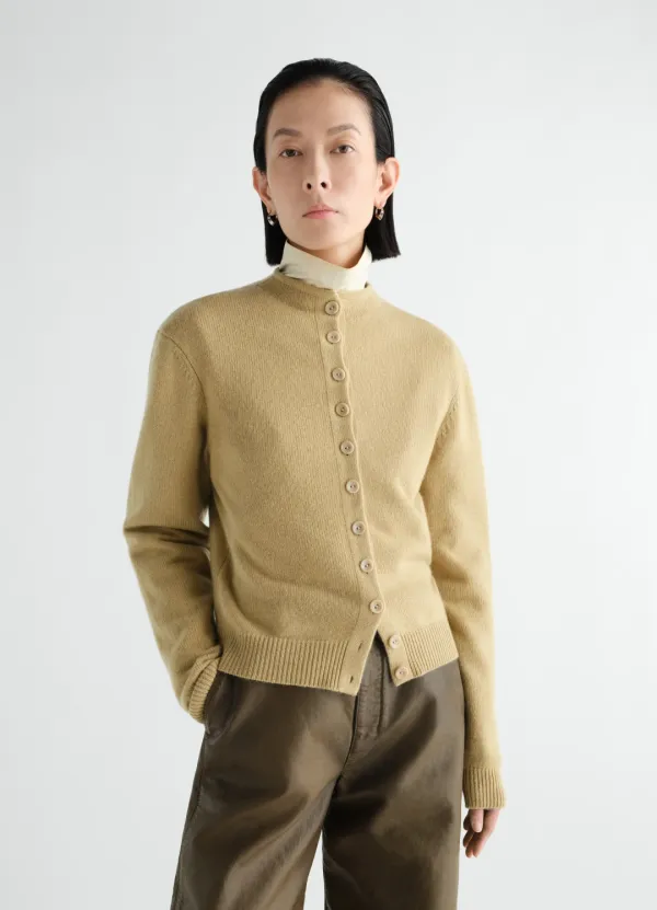 REVERSIBLE BUTTONED SWEATER IN CASHMERE