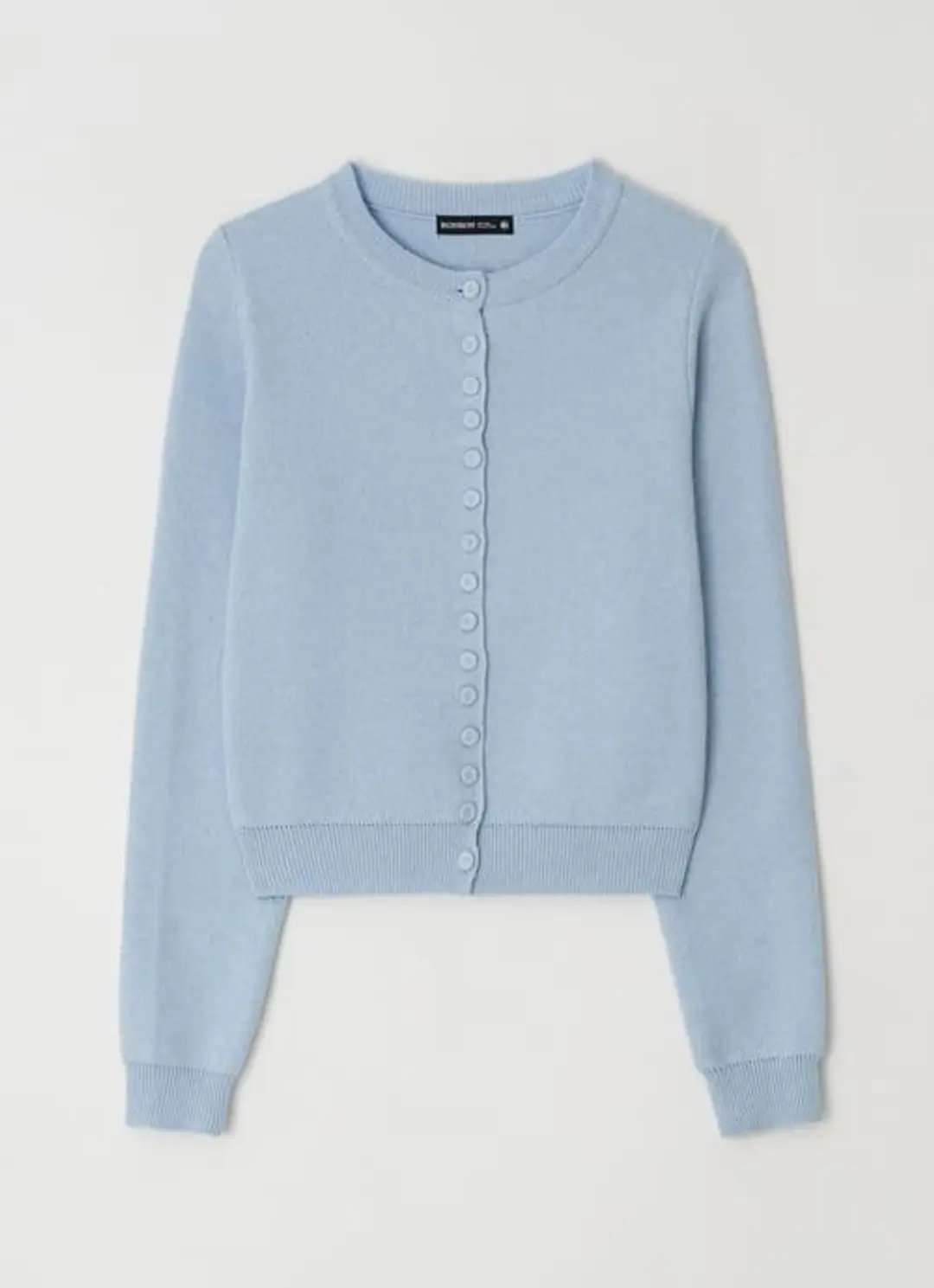 론론 BUTTON UP KNIT CARDIGAN SOFT BLUE 상품 이미지 1