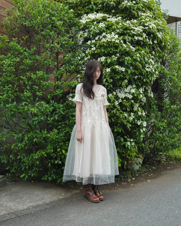 [Exclusive] [7/31 예약발송] flétta 137 Diamant Dress_Cream