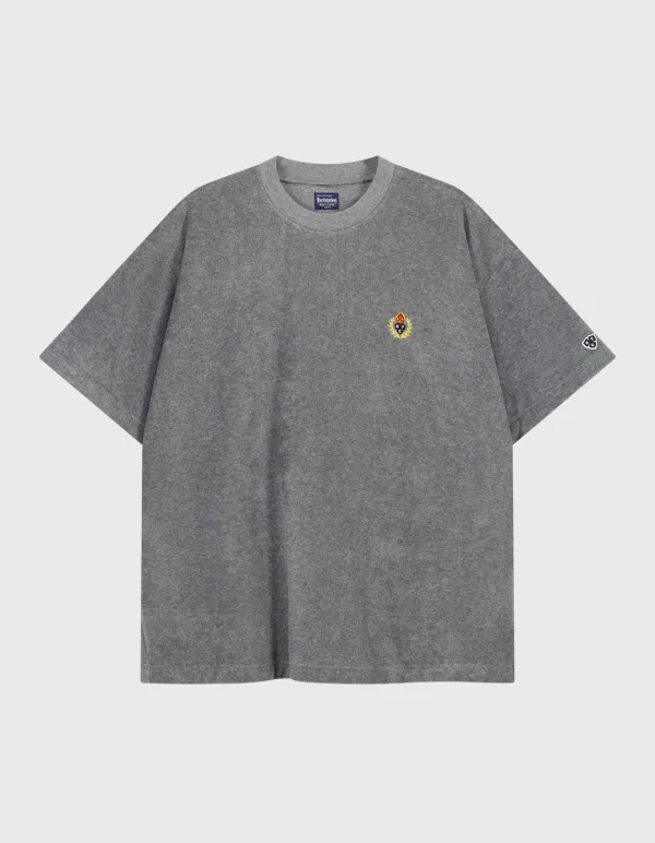 CREST TOWEL HALF-SLEEVE / M.Grey(30%)