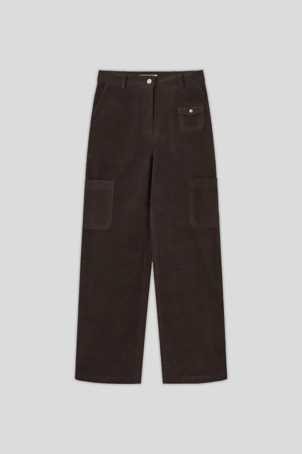 T/T Twin patch corduroy pants (brown)