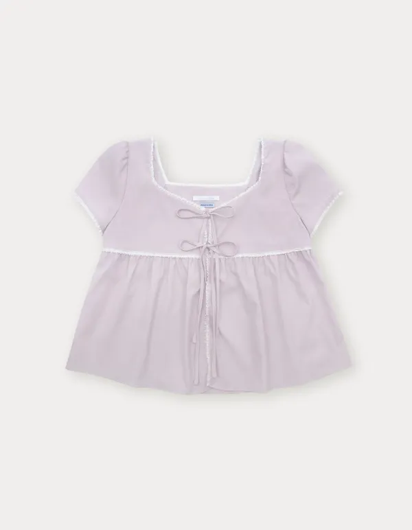 Sol Ribbon Blouse - Lavender