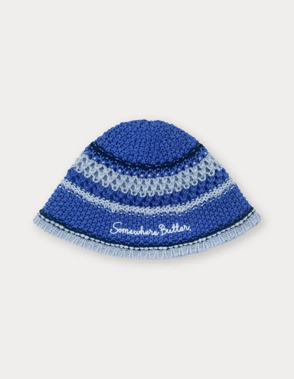 Juicy Knit Bucket Hat - Blue
