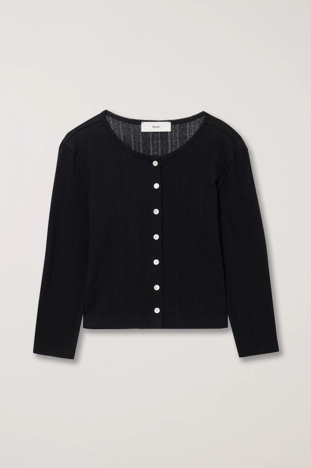 던스트 POINTELLE CREWNECK CARDIGAN BLACK 상품 이미지 1