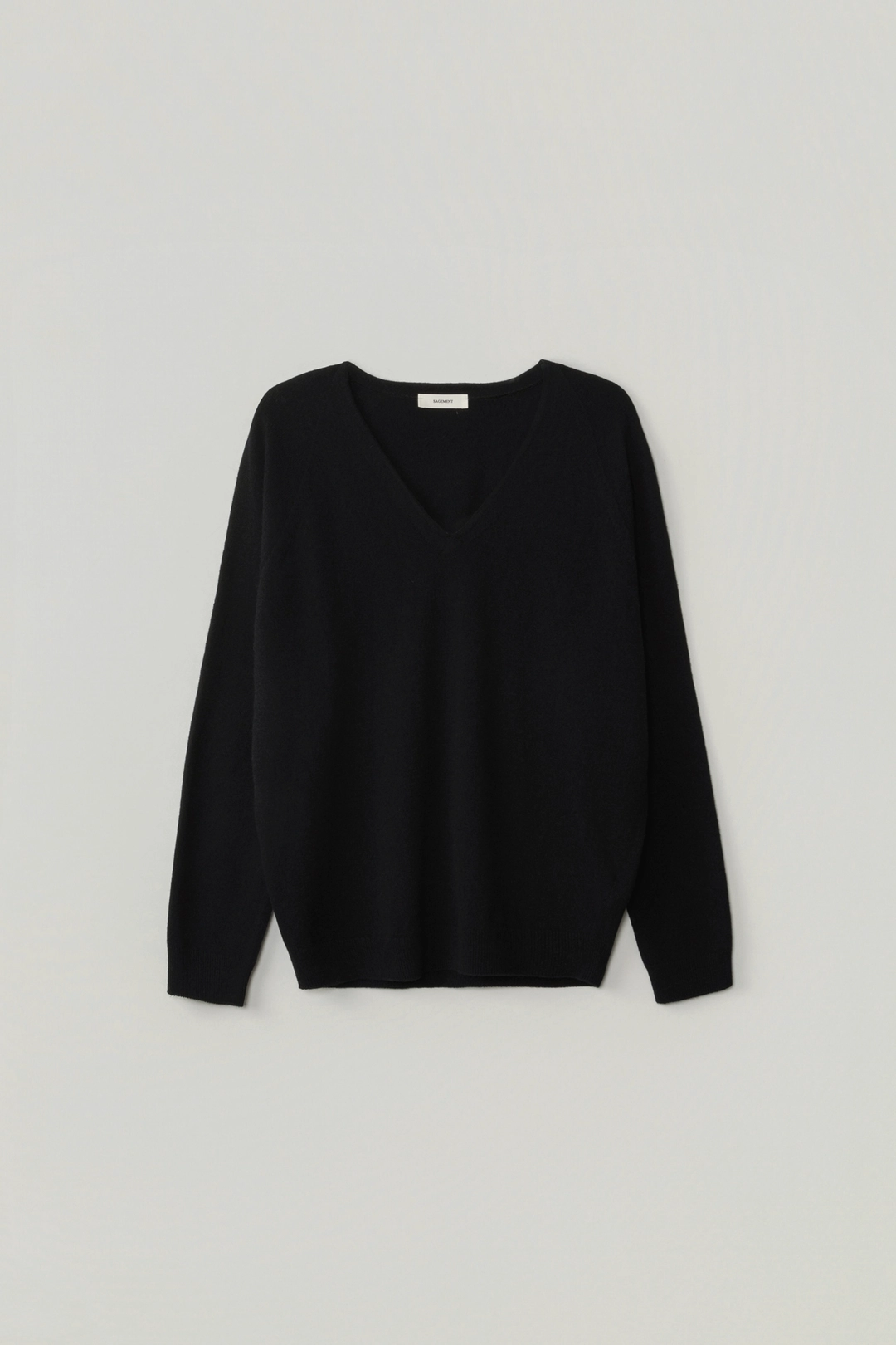 세이지먼트 HOPE CASHMERE V-NECK KNIT_BLACK 상품 이미지 1