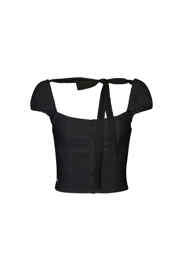 WENDY RIBBON BLOUSE black