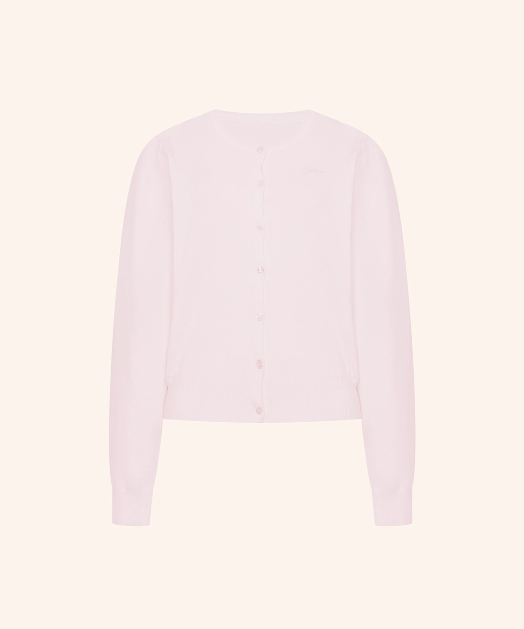Letters U-neck Basic Cardigan