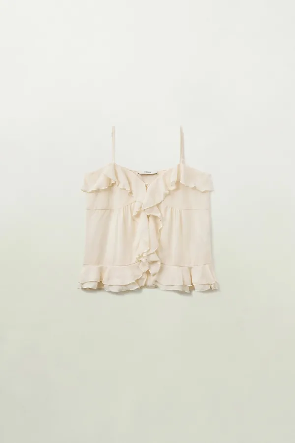 Breeze Ruffle Blouse (Cream)