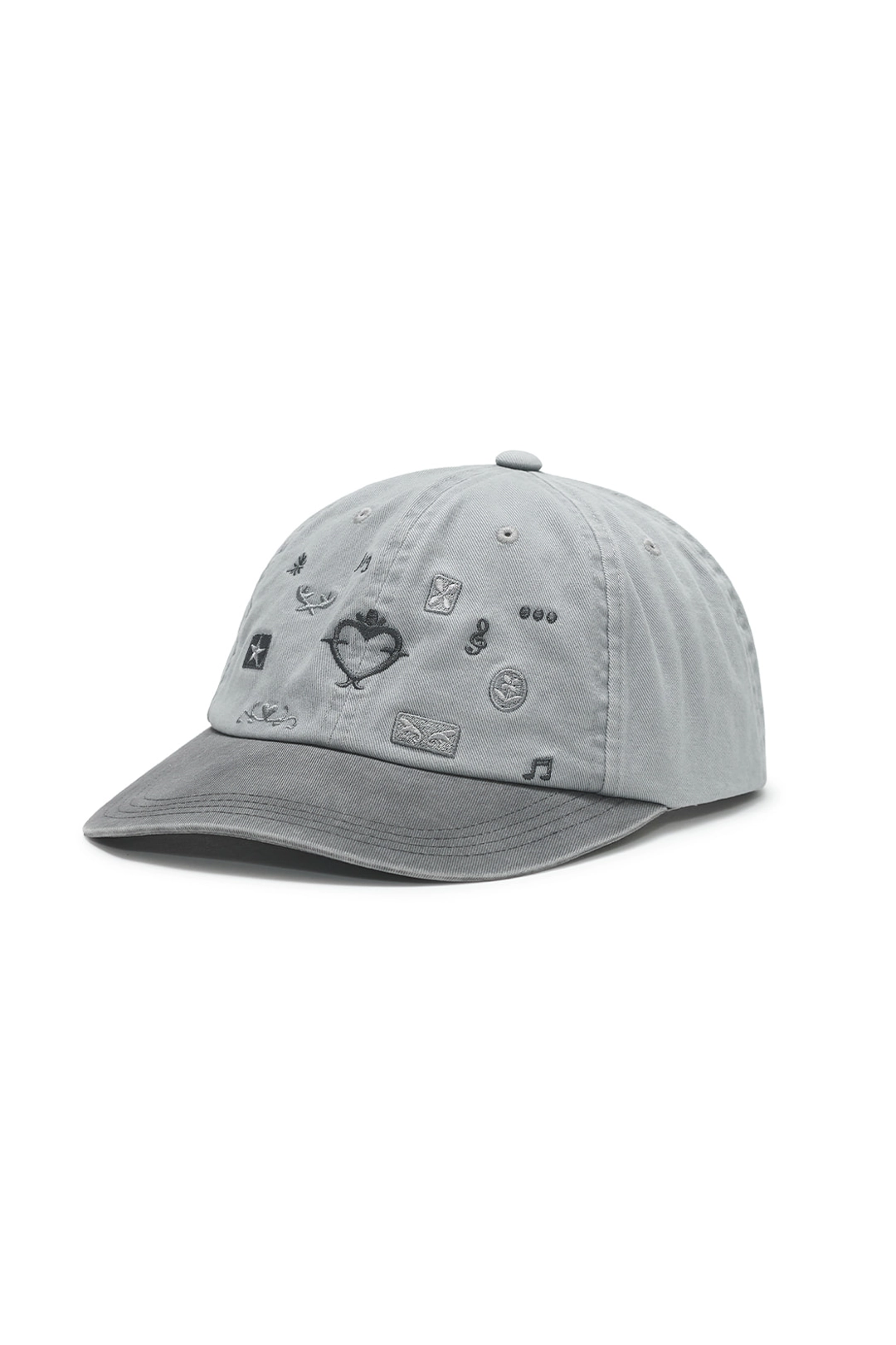 허그유어스킨 Washed needlework ball cap (Gray) 상품 이미지 1