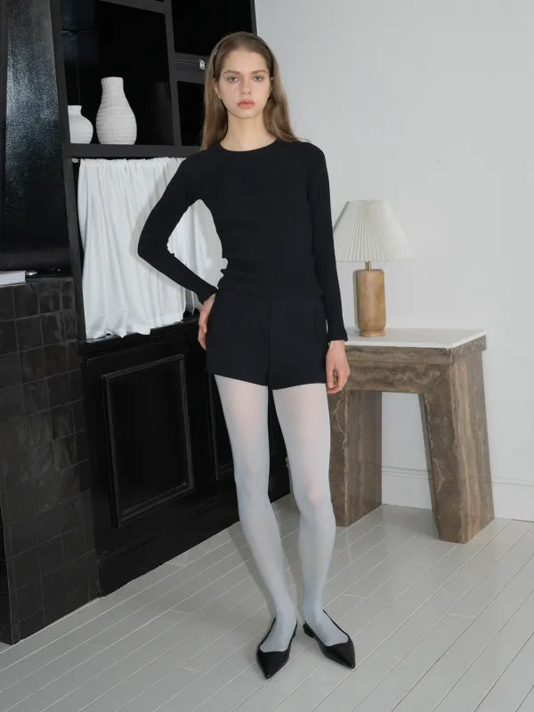 bold rib tee (black)