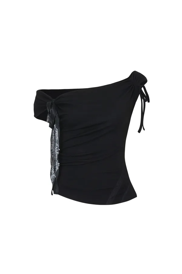 [5/28~] ANGEL STRAP TOP black