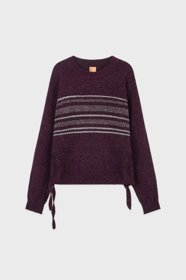 Velvet String Pullover (Grape)
