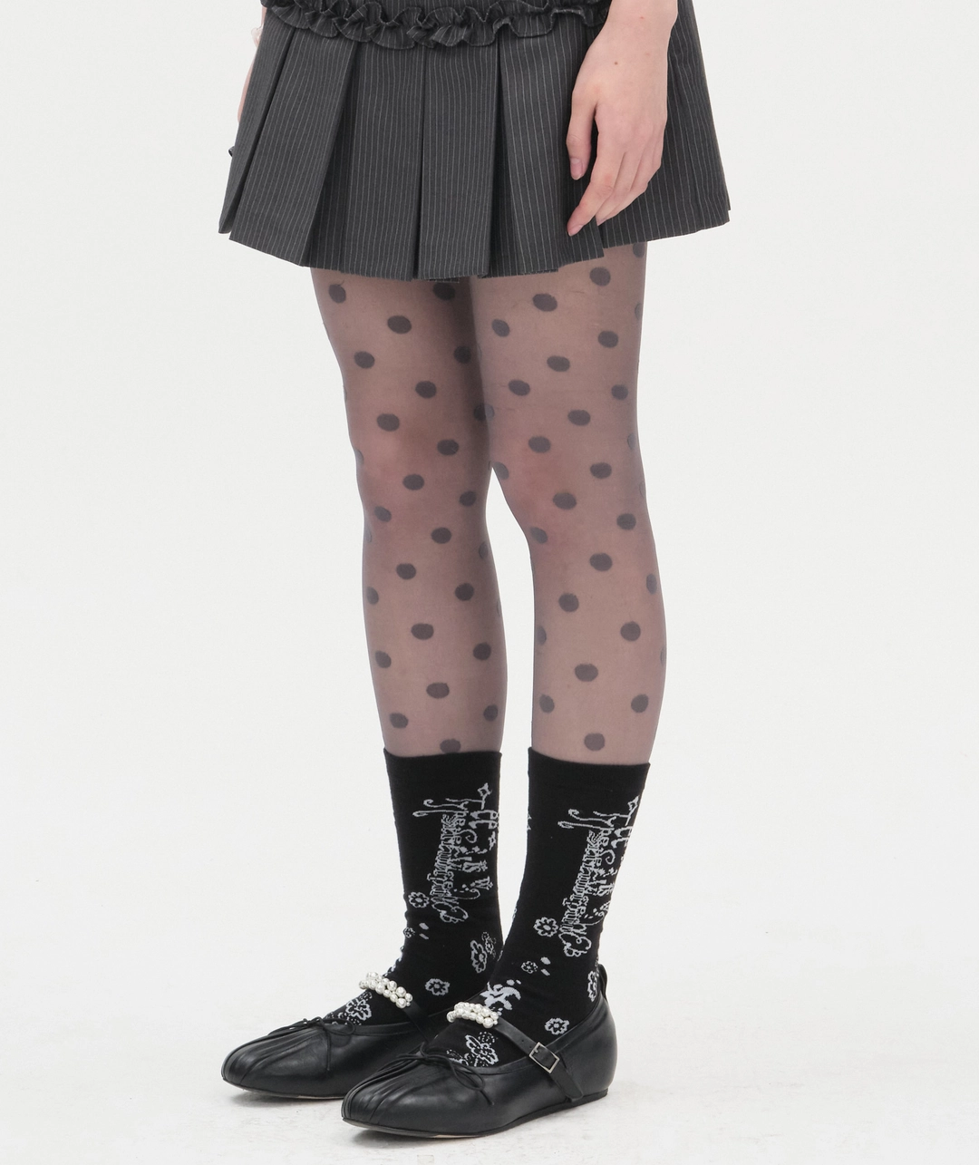 타입서비스 Graphic Crew Socks [Black] 상품 이미지 2