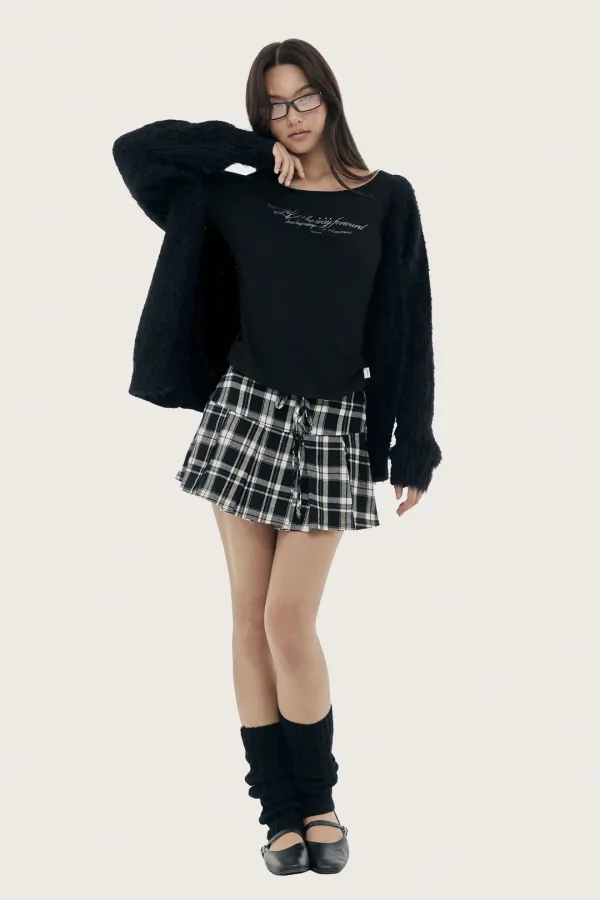 Sugarplum hairy cardigan, Black
