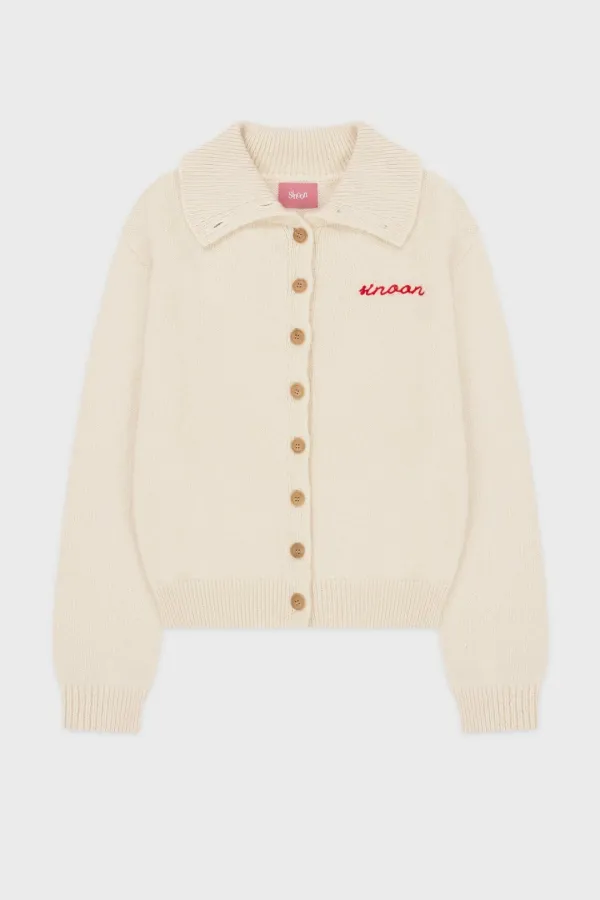 [빌리 츠키 착용]  Sinoon Button Knit Cardigan (Cream)