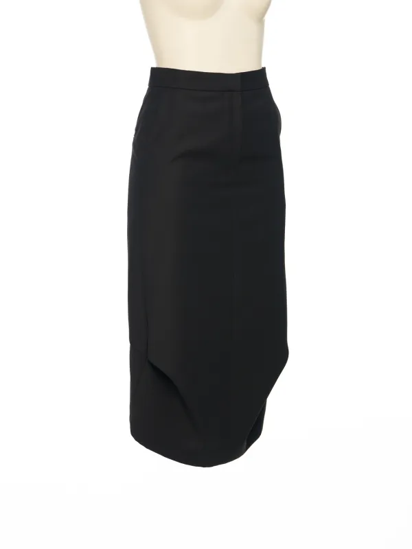 FW25 BLACK FRONT TUCKED SKIRT