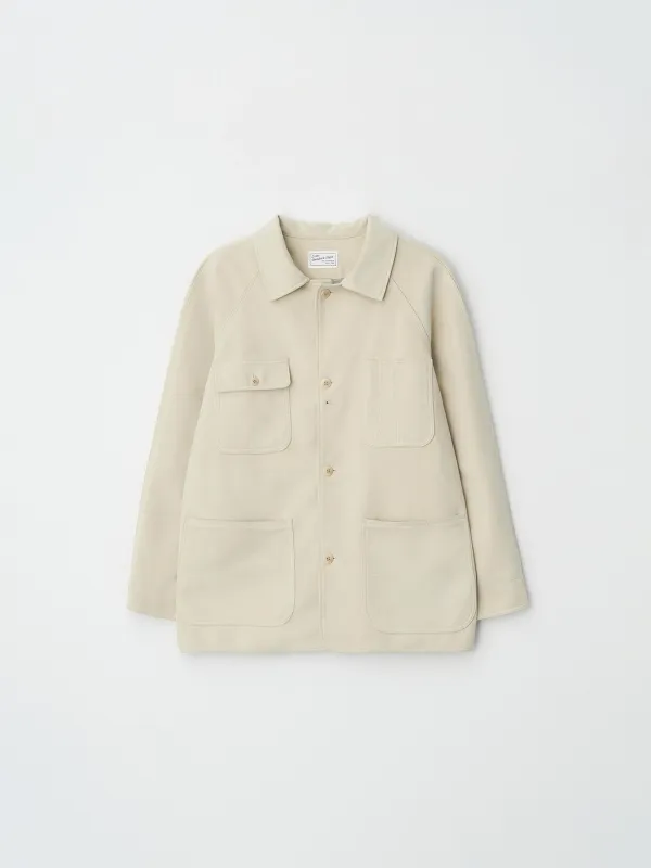 1940s suede coverall jacket_beige