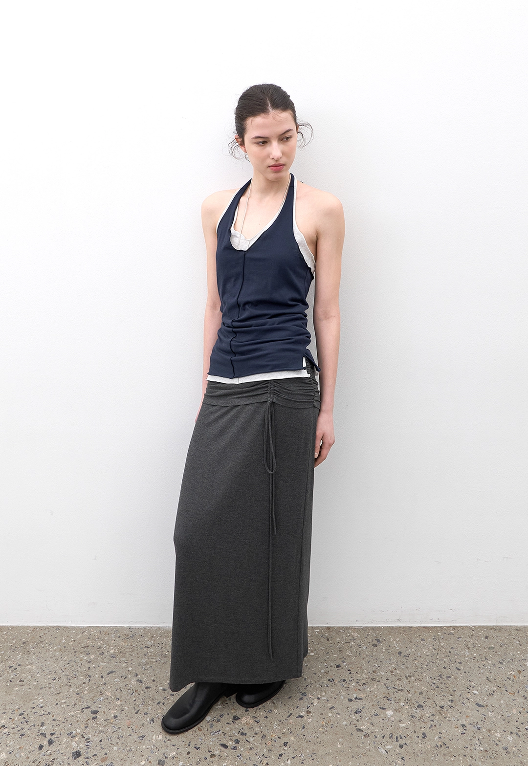 아뜰리에 나인 (T-7207)HALTER CONTRAST LAYERD 2 PIECES T 상품 이미지 2