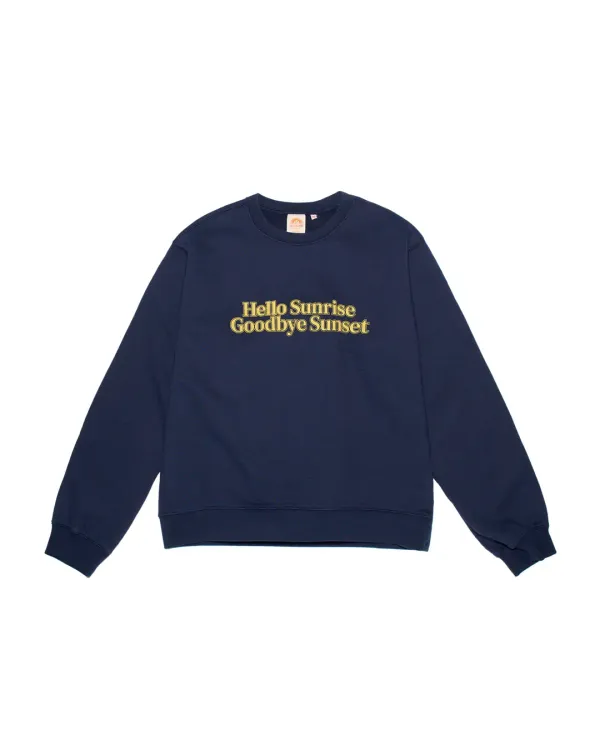 Classic Typo Logo Sweatshirt_Navy