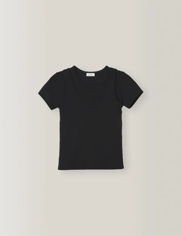 Two-in-One Tank & Tee Set (Black)