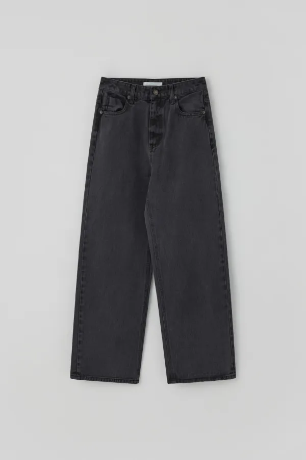 T/T Faded washed denim (charcoal)