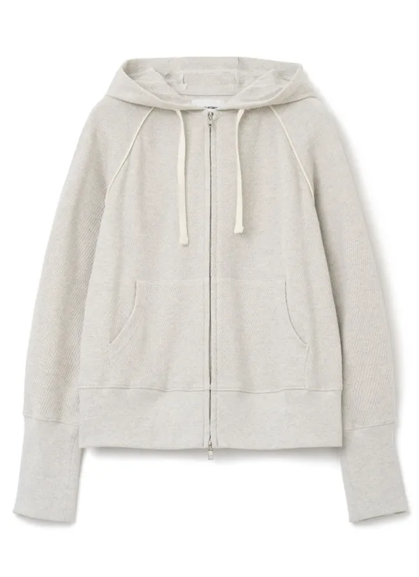 Bound Hood Zip Up [Melange Gray]