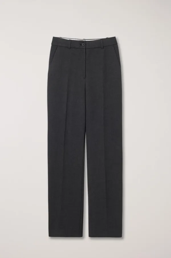 SEMI-WIDE WINTER SLACKS CHARCOAL GREY
